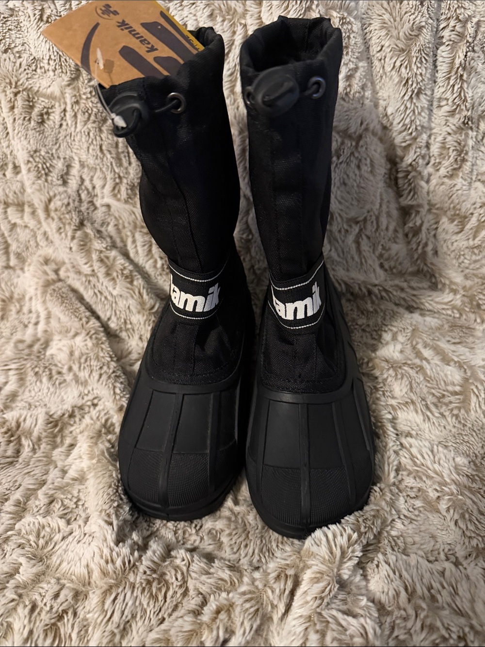 Kamik Black Insulated Waterproof Snow Boots